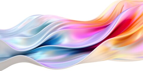 Fototapeta premium Abstract holographic color wave background. Dynamic fluid cloth.