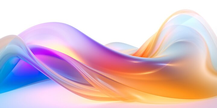 Blue and pink light neon lines and waves against a black background. Generative AI