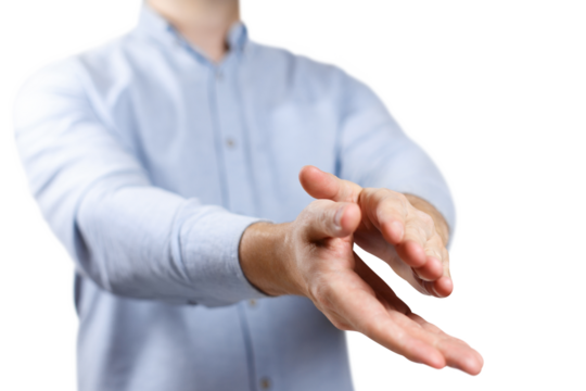 Man clapping hands, cut out