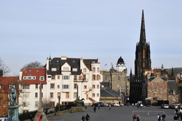 Obraz premium View of old town of Edinburgh Scotland