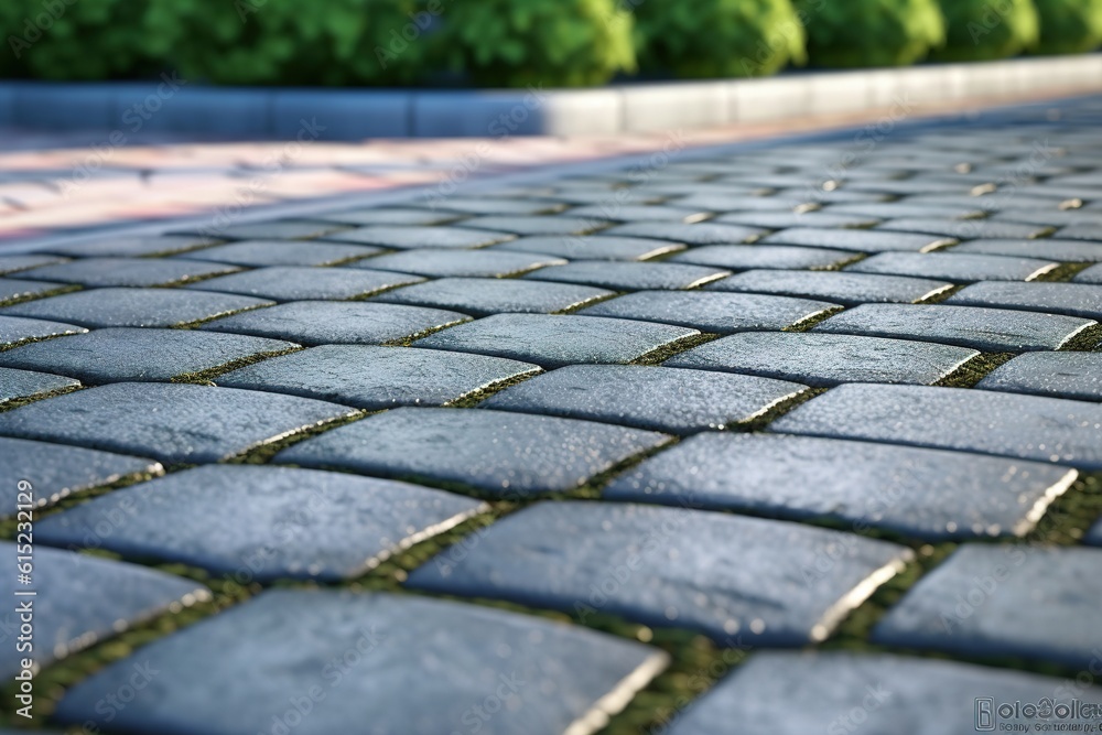 Poster pavement. sidewalk stone. generated by ai.