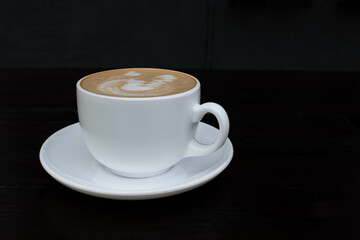 coffee cup on a wooden table