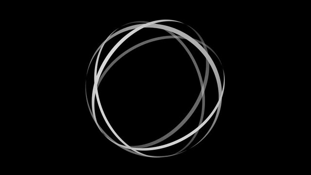 Frame for copy space. Background circling circles, titles circle for text. Web page banner. Round frame, copy space. 2d, animation, cartoon, illustration, clip art, Alpha channel, black and white.
