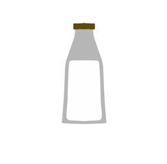 Illustration of a Milk Bottle Vector