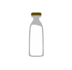 Illustration of a Milk Bottle Vector