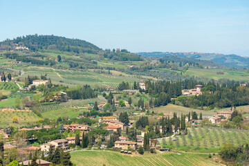 Fototapeta na wymiar Hills and countryside of Tuscany, Italy