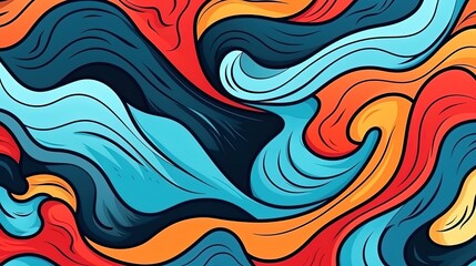 Abstract patterns with bold colors . Fantasy concept , Illustration painting.