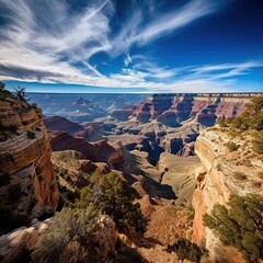 A beautiful view of The Grand Canyon National Park. Created with generative AI.