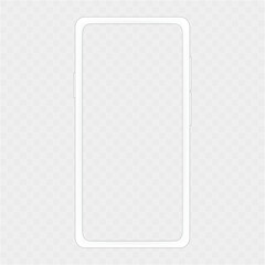 white smartphone mockup isolated