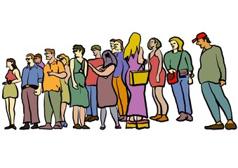 Fototapeta premium illustration of a man and woman