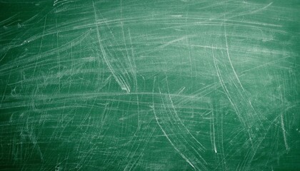 Green blackboard background with chalk scratches, Chalk blackboard, Back to School concept, Generative AI