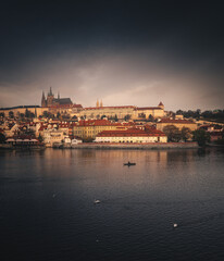 Fototapeta premium View on the old town of Prague with the famous Charles Bridge
