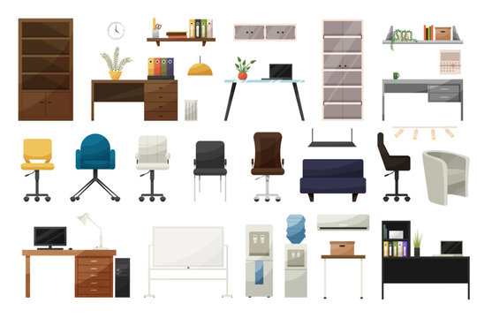 Office furniture set. Office furniture, appliances, organizers and accessories