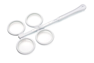 Ophtalmology instrument vision diagnostics isolated on white