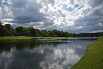 clouds over the lake
