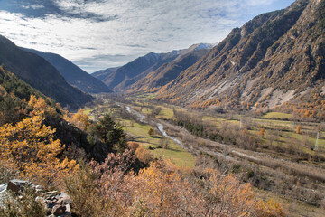Amazing landscape in Boi Valley in Catalonian Pyrenees