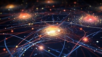 Fototapeta premium Illustration of a complex network of interconnected lines