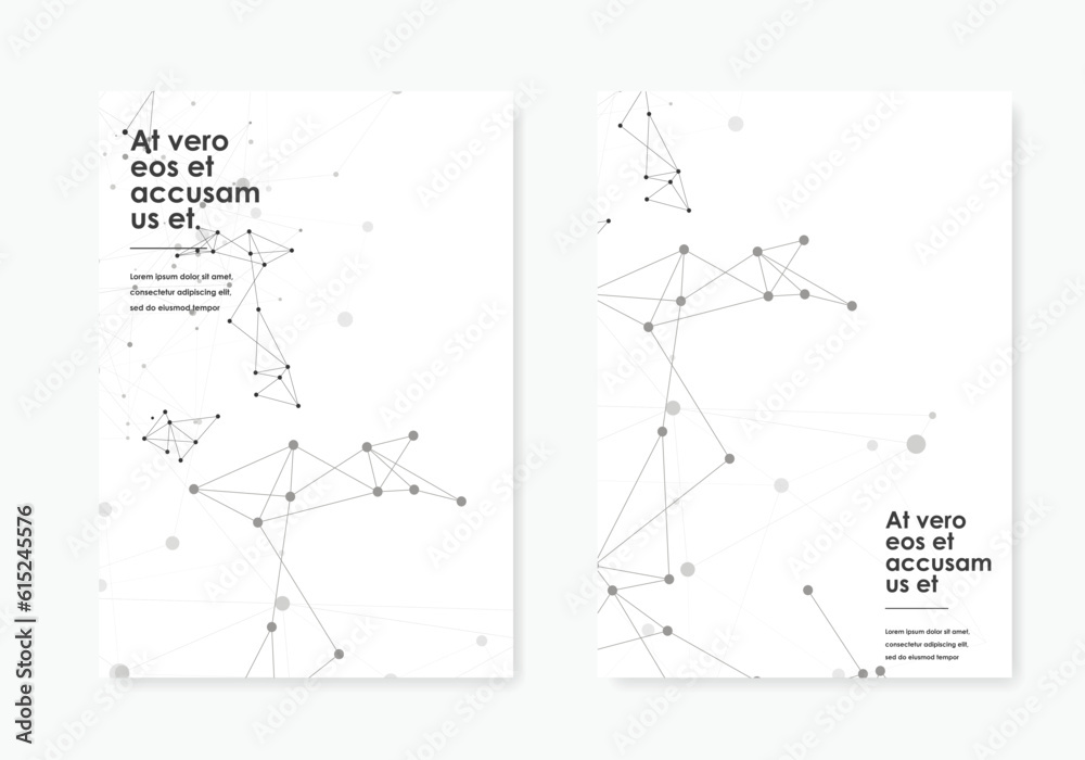 Aufkleber black connect dot line connect on grey cover templates. abstract vector background. technology conce