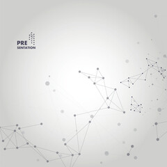 Geometric connected line and dots. Abstract pattern texture. Simple technology graphic background. Vector banner design