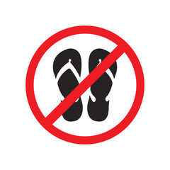 no flip flops icon