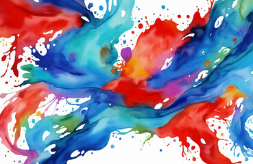 Colorful Watercolor Brush Splash Abstract Background Illustration. Material for printing and wallpaper.