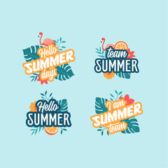 Set of summer badges