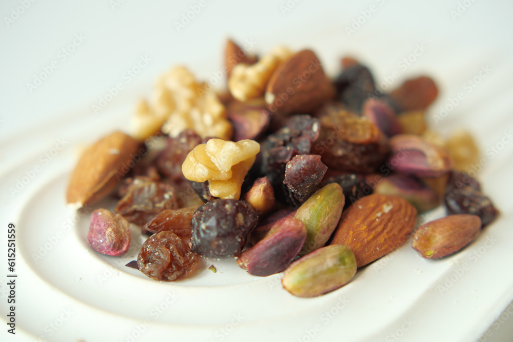 Poster close up of many mixed nuts 