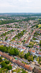 Aerial view of the town in London