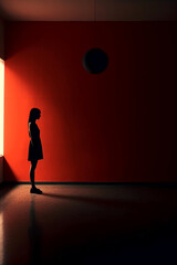 Empty, Negative Space, minimalistic photography, in the style of artistic darkness. AI generative