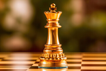 A Majestic Queen Ruling the Chessboard. Generative AI