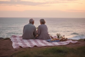 Fototapeta premium An emotionally compelling, soft focus depiction of a couple's intimate moment. Generative AI