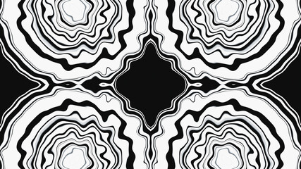 abstract pattern with psychedelic flowers