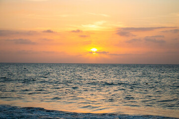 sunset over the sea