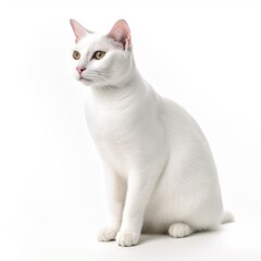 Singapura cat cat isolated on white background. Generative AI