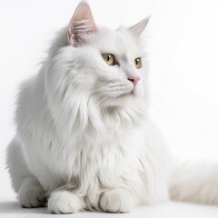 Ussuri cat cat isolated on white background. Generative AI
