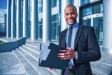 Fototapeta premium Afro American businessman