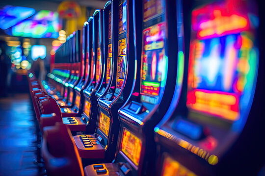 A Slot Machine Close-Up. Generative AI