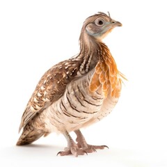 Ruffed Grouse bird isolated on white background. Generative AI