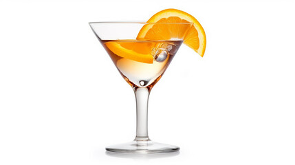 Cocktail on the White Background Created with Generative AI Technology

