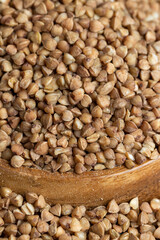 A large amount of harvested buckwheat