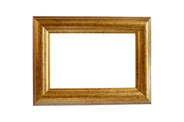 Gold frame isolated on transparency png file