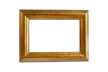 Gold frame isolated on transparency png file