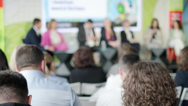 Crowd of people during symposium