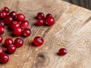 Wild marsh red cranberries during cooking