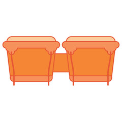 Isolated colored bongo musical instrument icon Vector illustration