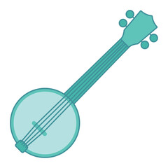 Isolated colored banjo musical instrument icon Vector illustration