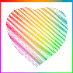 Heart. Bright illustration for postcards, posters, posters. Stylized image.