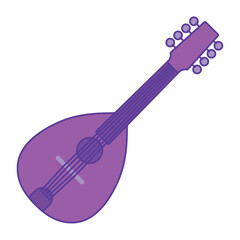 Isolated colored portuguese guitar musical instrument icon Vector illustration