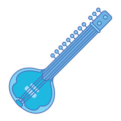Isolated colored wooden guitar musical instrument icon Vector illustration