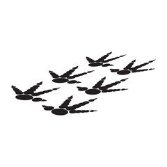 chicken footprints icon vector design template